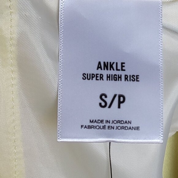 Express Linen Blend Pleated Ankle Super High-Rise Pants. Size S - Picture 9 of 12